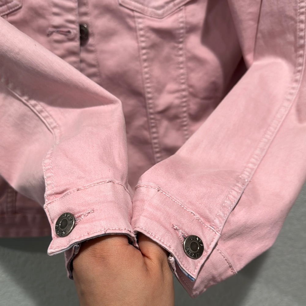 Tempo Paris Blue & Pink Floral Reversible Denim Jacket - Picture 7 of 12
